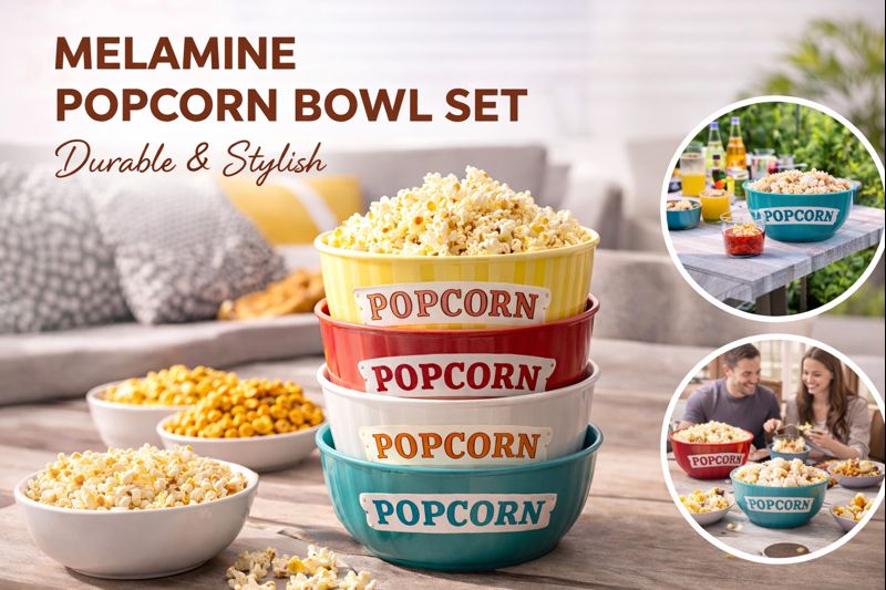 melamine popcorn bowl set