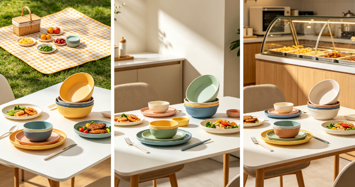 melamine plastic dinner set